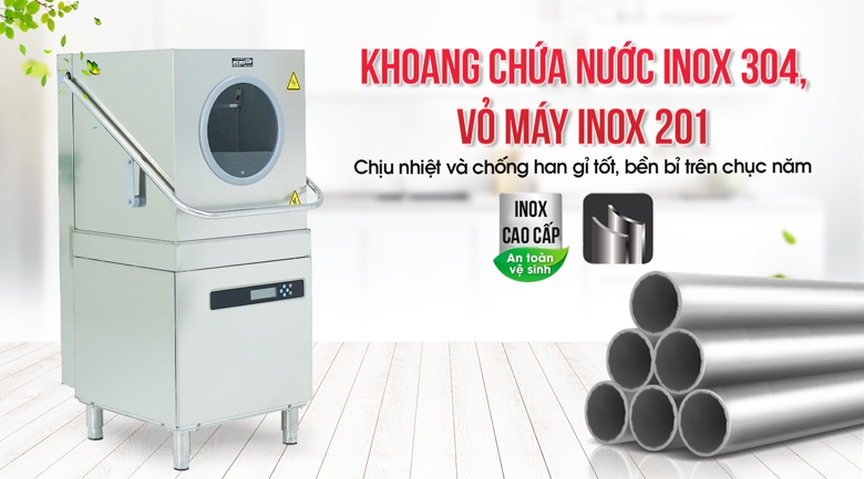 Chất liệu inox cao cấp, bền bỉ lâu dài và đảm bảo vệ sinh Chất liệu inox cao cấp, bền bỉ lâu dài và đảm bảo vệ sinh