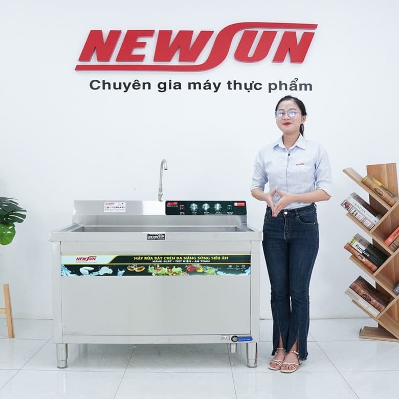 Máy rửa bát chén siêu âm chậu đơn WDJ-1200SS – Thiết bị rửa hiện đại, tiết kiệm thời gian